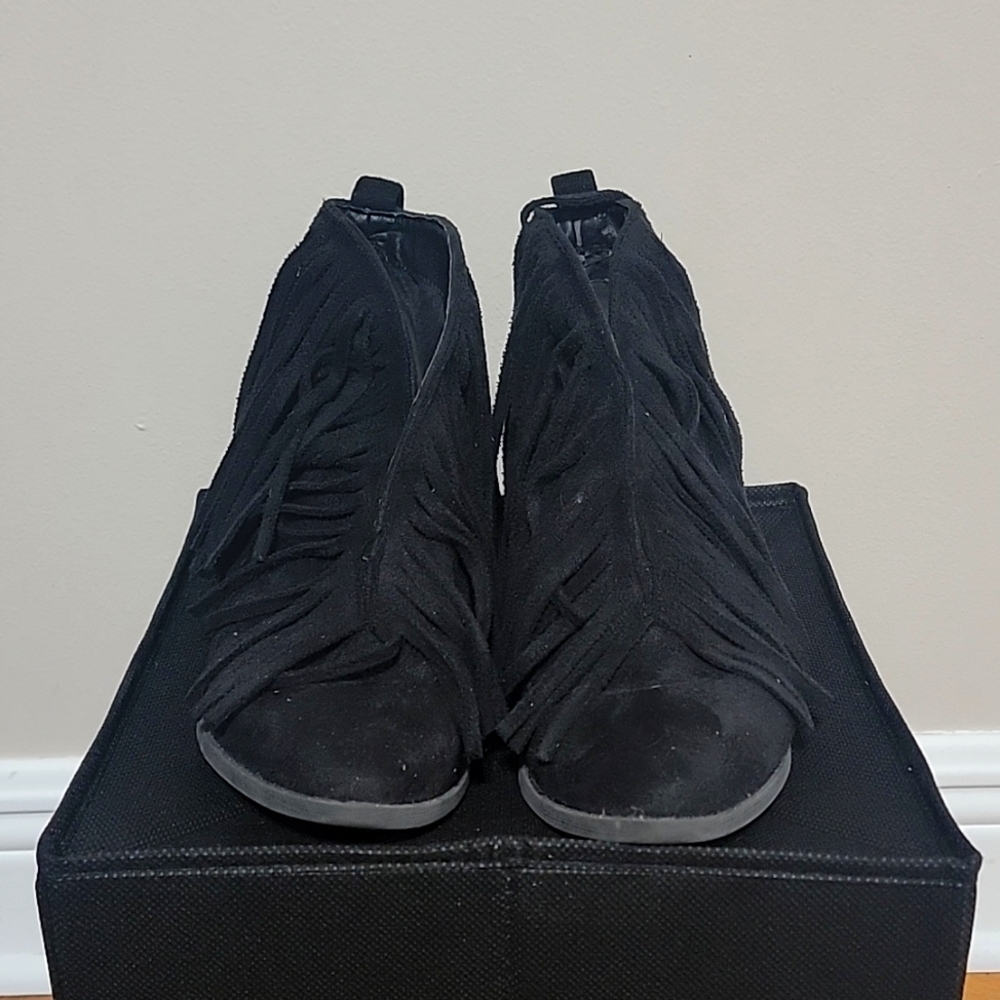 Fringe booties